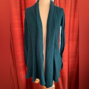 Cyrus Deep Teal Open-Front Long Cardigan